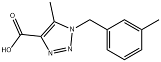 1H-1,2,3-Triazole-4-carboxylic acid, 5-methyl-1-[(3-methylphenyl)methyl]- Structure