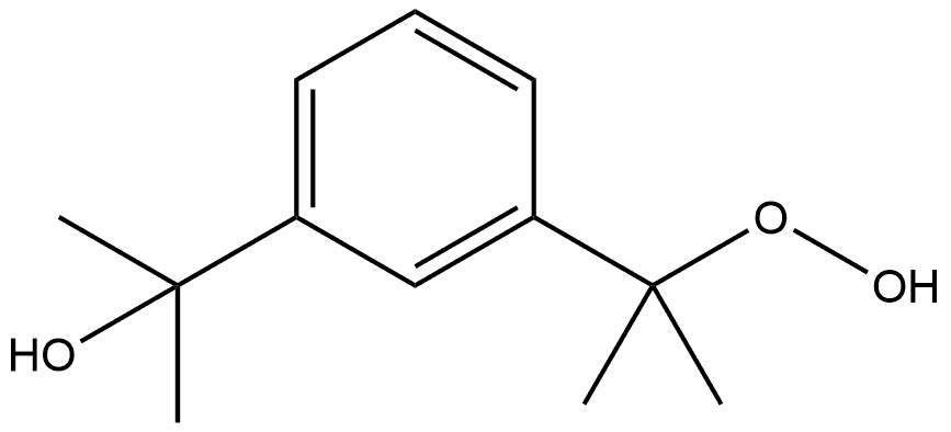 Benzenemethanol, 3-(1-hydroperoxy-1-methylethyl)-α,α-dimethyl- Structure