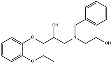 2-Propanol, 1-(2-ethoxyphenoxy)-3-[(2-hydroxyethyl)(phenylmethyl)amino]- 구조식 이미지