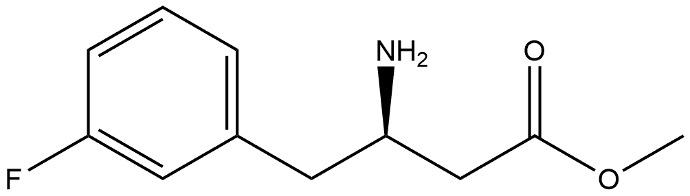 methyl (3R)-3-amino-4-(3-fluorophenyl)butanoate hydrochloride Structure