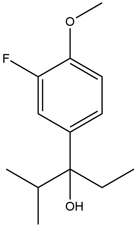 α-Ethyl-3-fluoro-4-methoxy-α-(1-methylethyl)benzenemethanol Structure