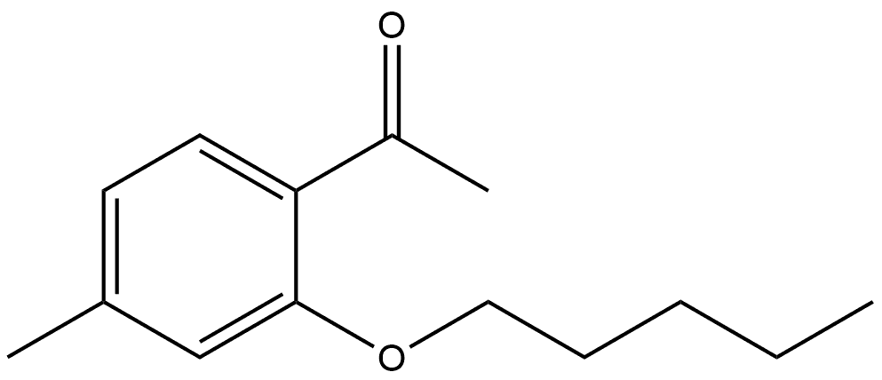 Ethanone, 1-[4-methyl-2-(pentyloxy)phenyl]- Structure