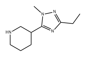 Piperidine, 3-(3-ethyl-1-methyl-1H-1,2,4-triazol-5-yl)- Structure