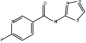 6-fluoro-N-(1,3,4-thiadiazol-2-yl)pyridine-3-carbox
amide Structure