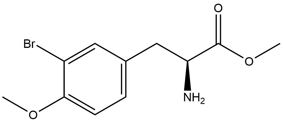 3-Bromo-O-methyl-D/L-tyrosine methyl ester 구조식 이미지