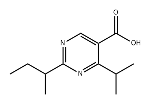 5-Pyrimidinecarboxylic acid, 4-(1-methylethyl)-2-(1-methylpropyl)- Structure