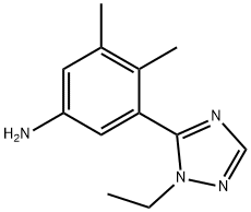 Benzenamine, 3-(1-ethyl-1H-1,2,4-triazol-5-yl)-4,5-dimethyl- Structure