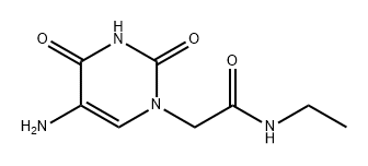 1(2H)-Pyrimidineacetamide, 5-amino-N-ethyl-3,4-dihydro-2,4-dioxo- 구조식 이미지