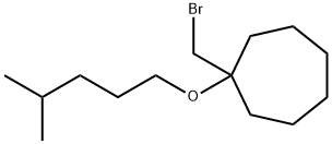 Cycloheptane, 1-(bromomethyl)-1-[(4-methylpentyl)oxy]- Structure