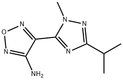 1,2,5-Oxadiazol-3-amine, 4-[1-methyl-3-(1-methylethyl)-1H-1,2,4-triazol-5-yl]- Structure