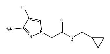 1H-Pyrazole-1-acetamide, 3-amino-4-chloro-N-(cyclopropylmethyl)- 구조식 이미지