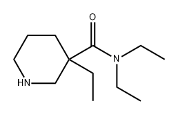 3-Piperidinecarboxamide, N,N,3-triethyl- 구조식 이미지