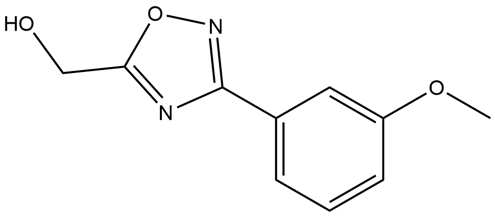 3-(3-Methoxyphenyl)-1,2,4-oxadiazol-5-yl]methanol 구조식 이미지