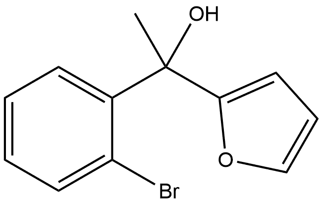 α-(2-Bromophenyl)-α-methyl-2-furanmethanol Structure