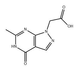 1H-Pyrazolo[3,4-d]pyrimidine-1-acetic acid, 4,5-dihydro-6-methyl-4-oxo- Structure
