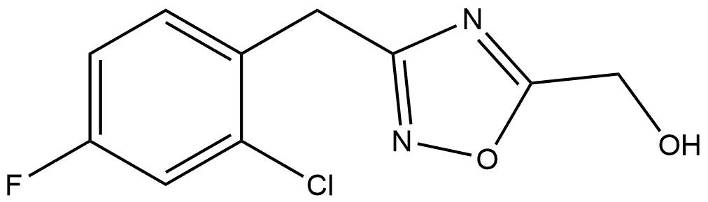 3-(2-Chloro-4-fluorobenzyl)-1,2,4-oxadiazol-5-yl]methanol Structure