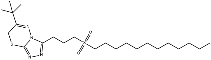 6-tert-butyl-3-(3-dodecylsulfonyl)propyl-7H-1,2,4-triazolo[3.4b][1,3,4]thiadiazine Structure