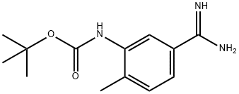 Carbamic acid, N-[5-(aminoiminomethyl)-2-methylphenyl]-, 1,1-dimethylethyl ester Structure