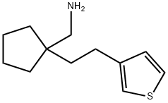 Cyclopentanemethanamine, 1-[2-(3-thienyl)ethyl]- Structure