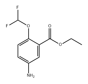 Benzoic acid, 5-amino-2-(difluoromethoxy)-, ethyl ester Structure