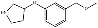 Pyrrolidine, 3-[3-(methoxymethyl)phenoxy]- Structure