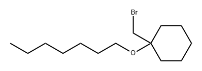 Cyclohexane, 1-(bromomethyl)-1-(heptyloxy)- Structure