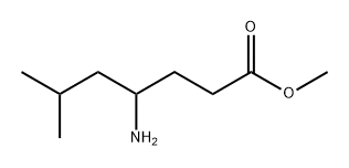 Heptanoic acid, 4-amino-6-methyl-, methyl ester Structure