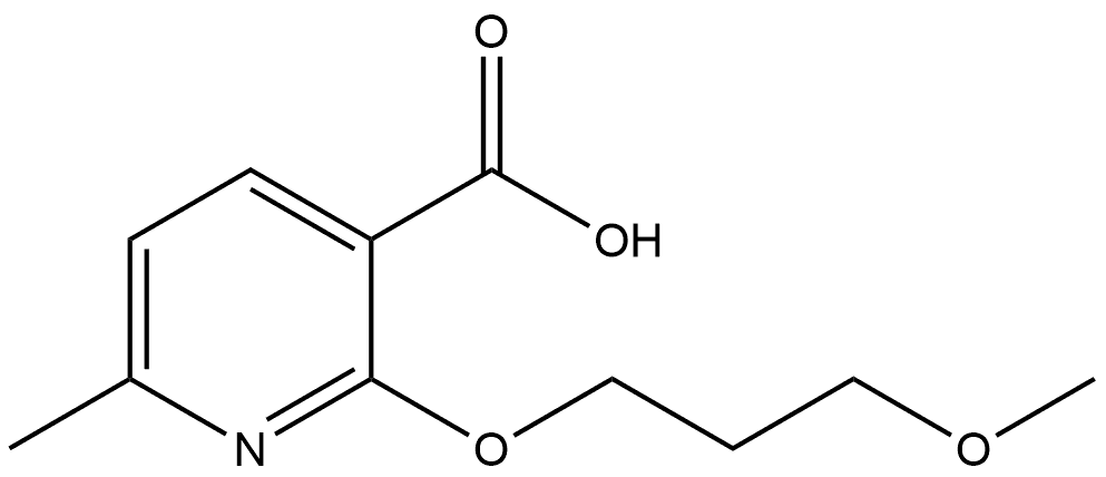 2-(3-Methoxypropoxy)-6-methyl-3-pyridinecarboxylic acid Structure