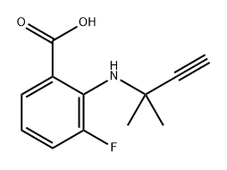 Benzoic acid, 2-[(1,1-dimethyl-2-propyn-1-yl)amino]-3-fluoro- Structure