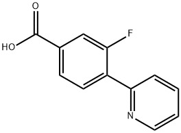 Benzoic acid, 3-fluoro-4-(2-pyridinyl)- Structure