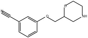 Benzonitrile, 3-(2-morpholinylmethoxy)- Structure