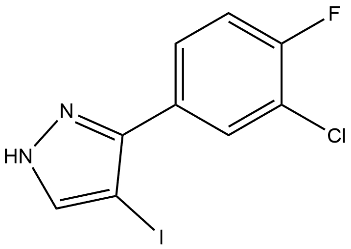 3-(3-Chloro-4-fluorophenyl)-4-iodo-1H-pyrazole Structure