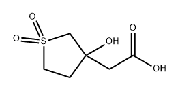 3-Thiopheneacetic acid, tetrahydro-3-hydroxy-, 1,1-dioxide Structure