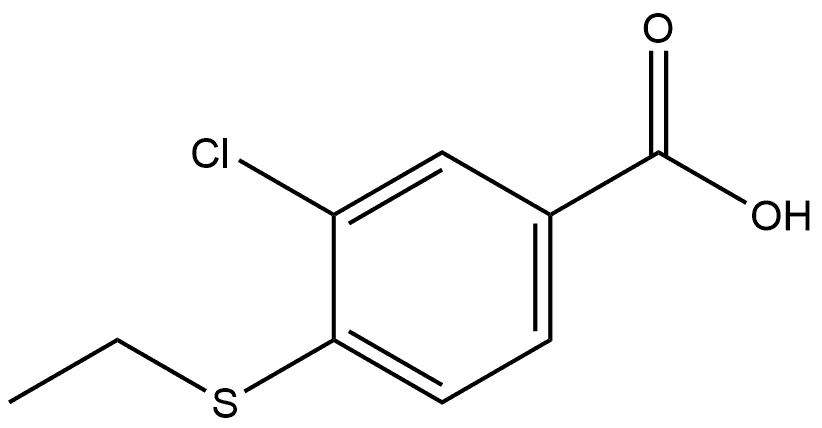 3-Chloro-4-(ethylthio)benzoic acid Structure