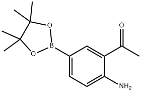 Ethanone, 1-[2-amino-5-(4,4,5,5-tetramethyl-1,3,2-dioxaborolan-2-yl)phenyl]- 구조식 이미지