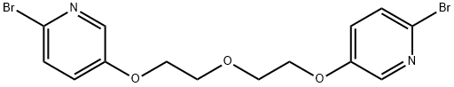 Pyridine, 3,3'-[oxybis(2,1-ethanediyloxy)]bis[6-bromo- Structure