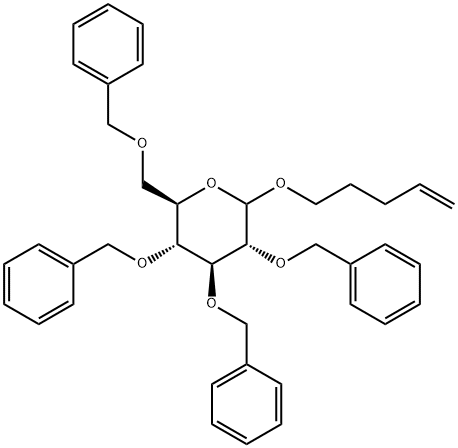 4-Penten-1-yl 2,3,4,6-tetrakis-O-(phenylmethyl)-D-glucopyranoside Structure