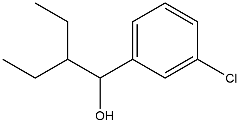 3-Chloro-α-(1-ethylpropyl)benzenemethanol Structure