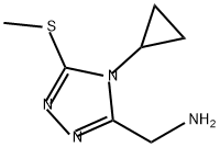 4H-1,2,4-Triazole-3-methanamine, 4-cyclopropyl-5-(methylthio)- Structure