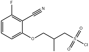 3-(2-CYANO-3-FLUOROPHENOXY)-2-METHYLPROPANE-1-SULFONYL CHLORIDE Structure