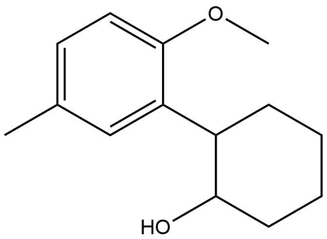 2-(2-Methoxy-5-methylphenyl)cyclohexanol Structure