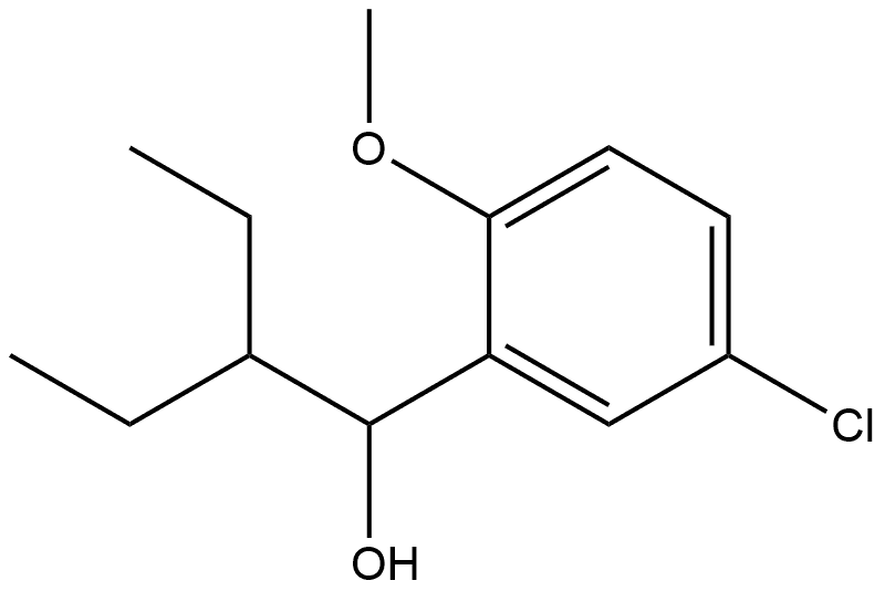 5-Chloro-α-(1-ethylpropyl)-2-methoxybenzenemethanol Structure