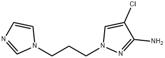 1H-Pyrazol-3-amine, 4-chloro-1-[3-(1H-imidazol-1-yl)propyl]- Structure