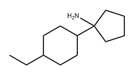 Cyclopentanamine, 1-(4-ethylcyclohexyl)- Structure