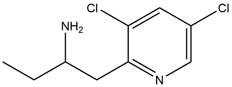 2-Pyridineethanamine, 3,5-dichloro-α-ethyl- Structure