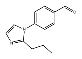 Benzaldehyde, 4-(2-propyl-1H-imidazol-1-yl)- Structure