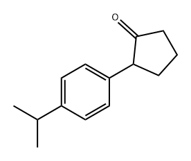 Cyclopentanone, 2-[4-(1-methylethyl)phenyl]- Structure