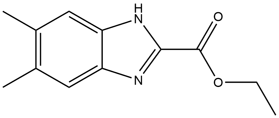 Ethyl 5,6-Dimethylbenzimidazole-2-carboxylate Structure