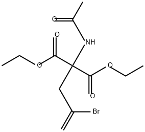 Propanedioic acid, 2-(acetylamino)-2-(2-bromo-2-propen-1-yl)-, 1,3-diethyl ester 구조식 이미지