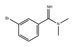 Benzenecarboximidamide, 3-bromo-N,N-dimethyl- Structure